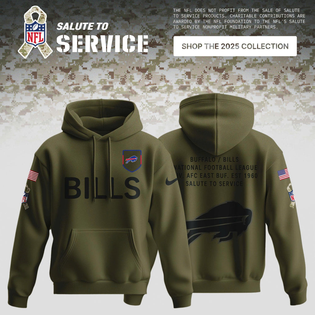_ Buffalo Bills Olive 2025 NFL Salute to Service Limited Hoodie