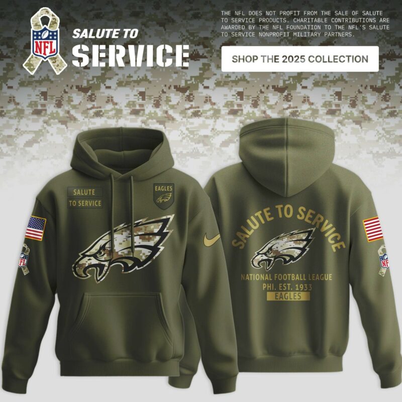 _Philadelphia Eagles Olive 2025 NFL Salute to Service Limited Hoodie