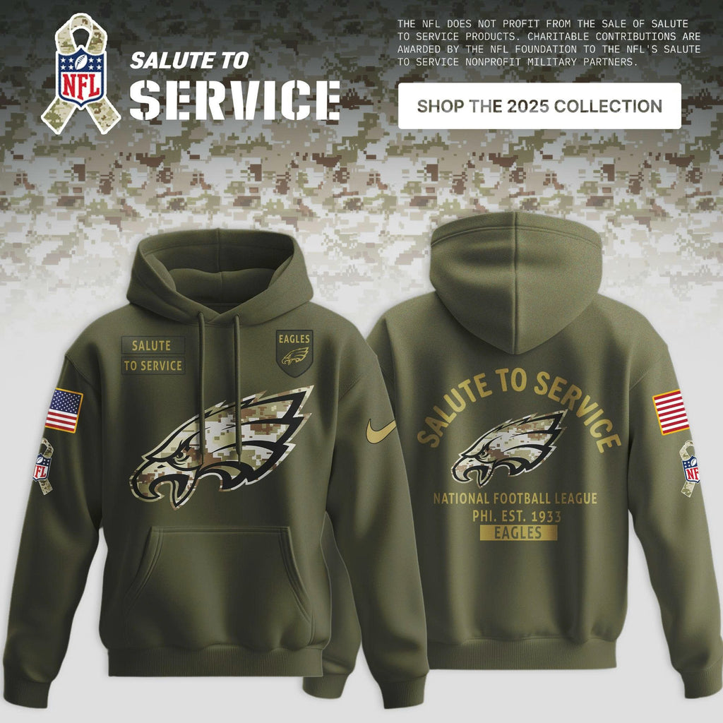 _Philadelphia Eagles Olive 2025 NFL Salute to Service Limited Hoodie