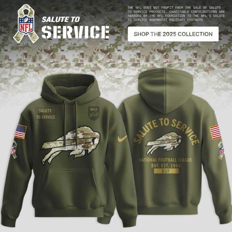 _ Buffalo Bills Olive 2025 NFL Salute to Service Limited Hoodie