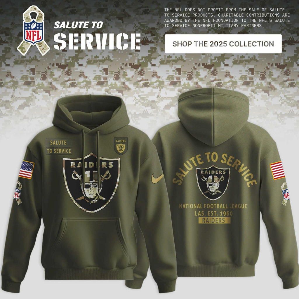 _ Las Vegas Raiders 2025 NFL Salute to Service Limited Hoodie
