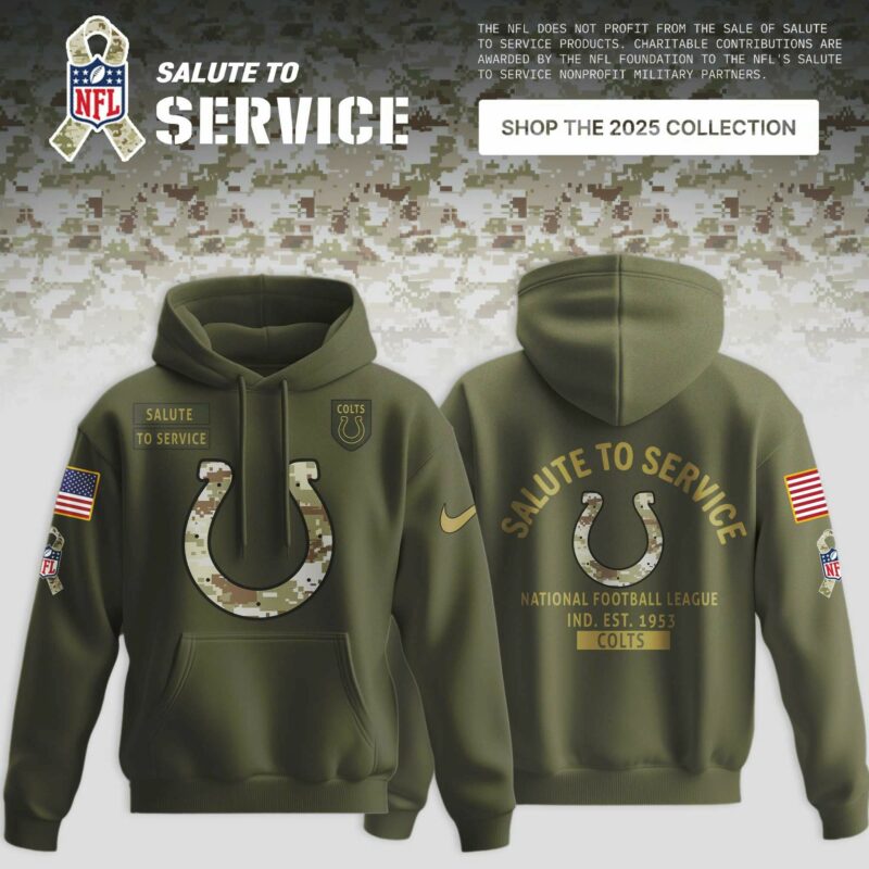 _ Indianapolis Colts Olive 2025 NFL Salute to Service Limited Hoodie