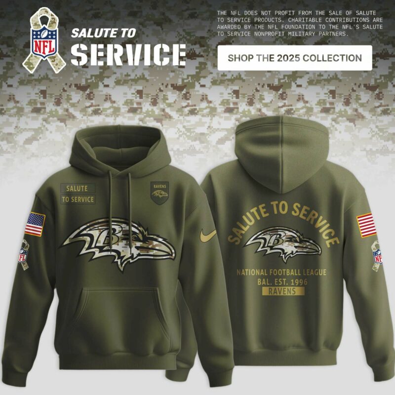 _ Baltimore Ravens 2025 NFL Salute to Service Limited Hoodie