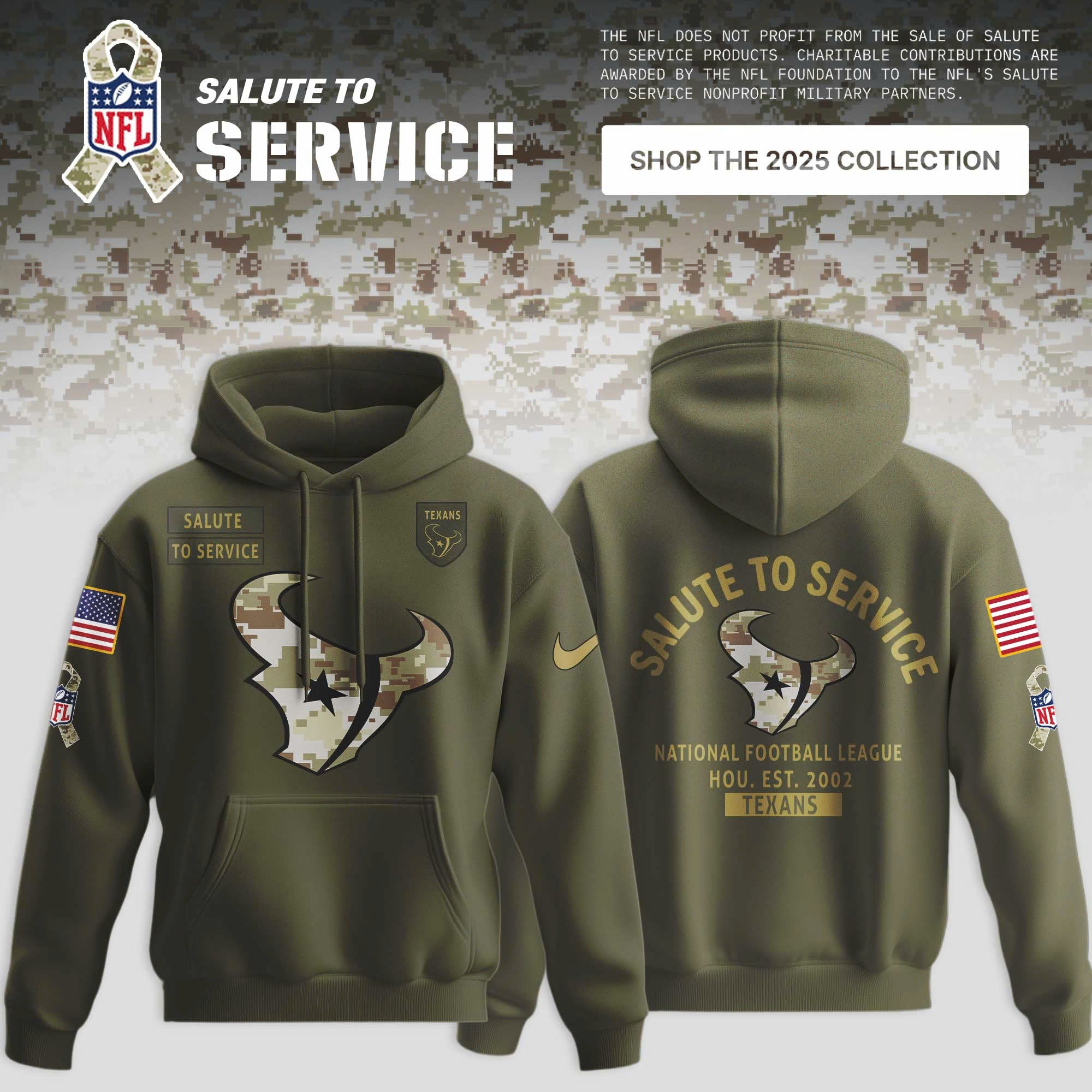 Houston Texans 2025 NFL Salute to Service Limited Hoodie