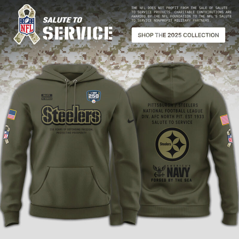 _ Pittsburgh Steelers US Navy's 250th Birthday Limited Editions Hoodie