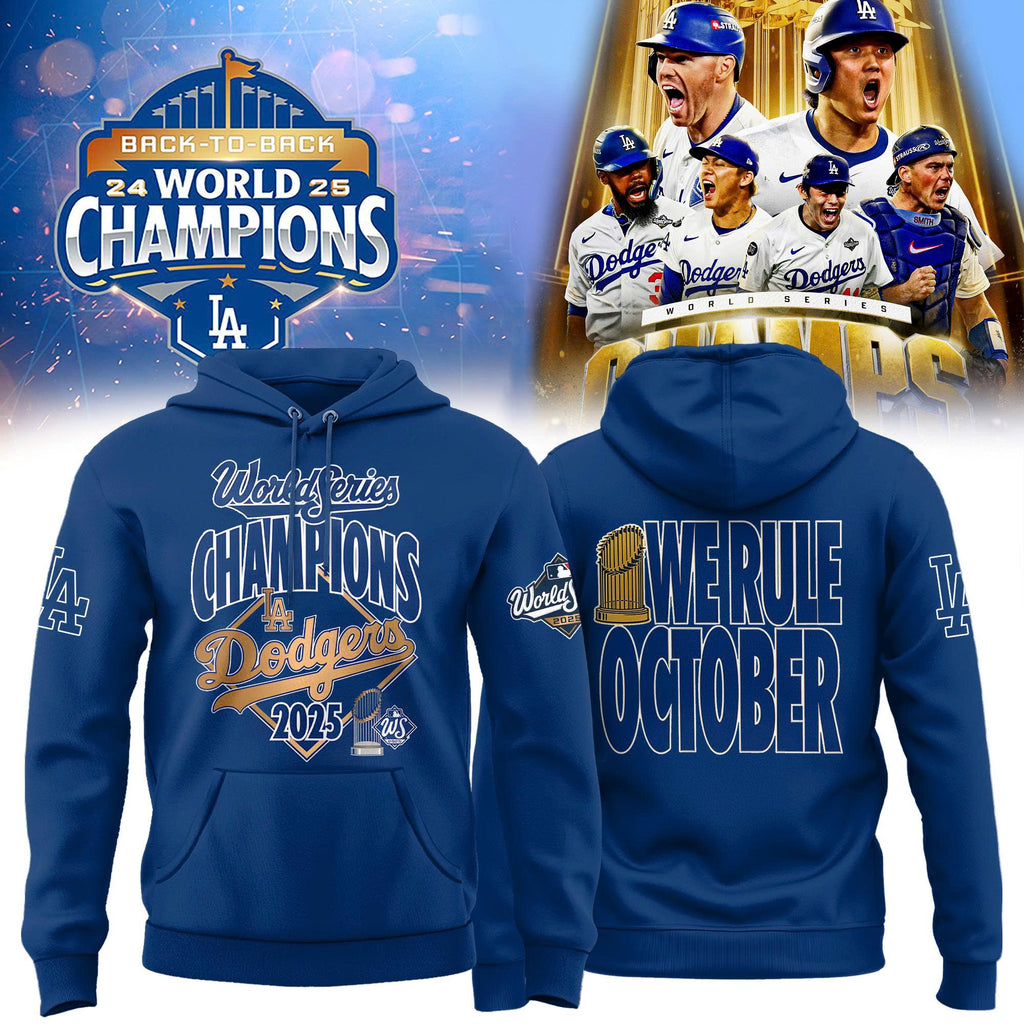 _Los Angeles Dodgers 2025 Royal World Series Champions Hoodie