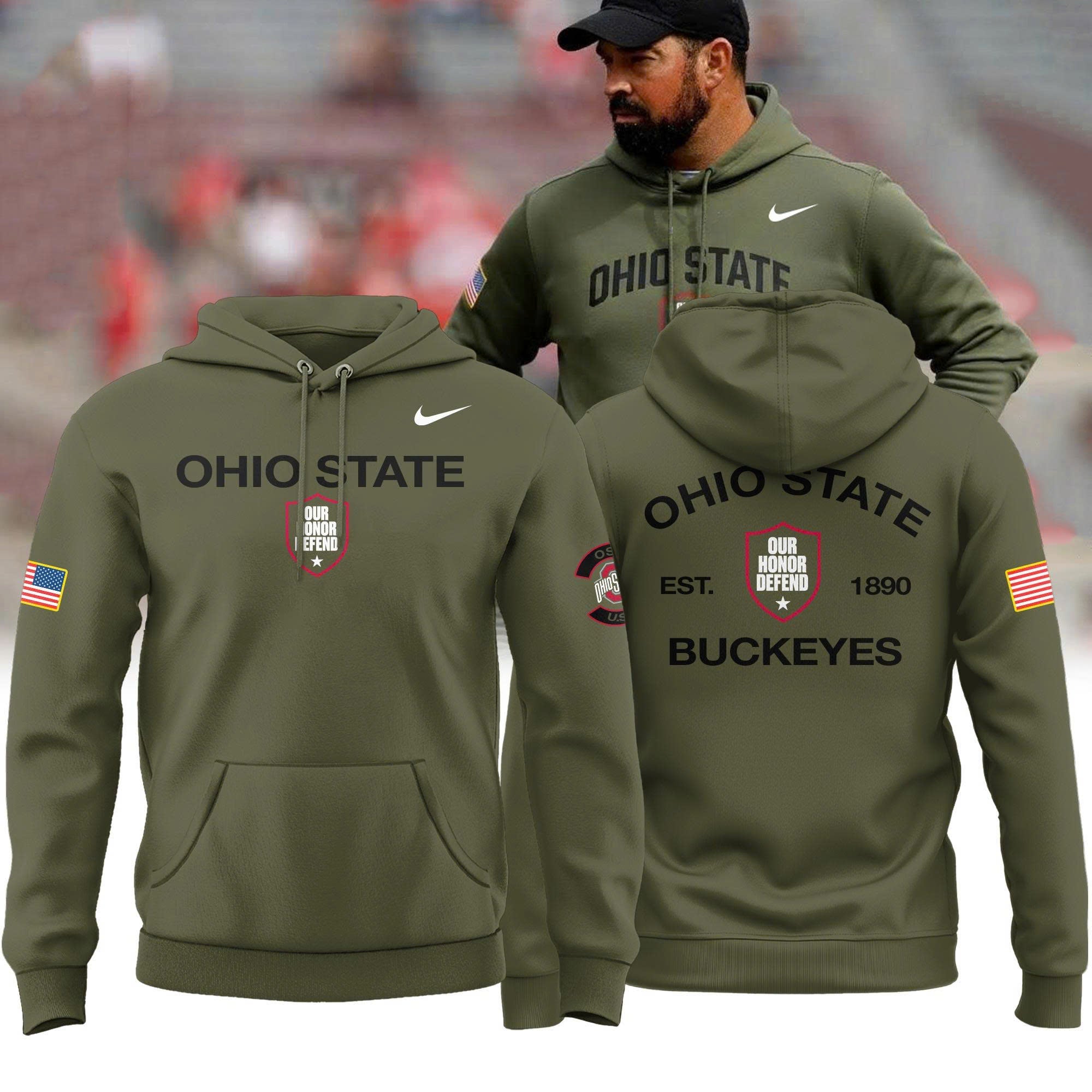 Ohio State Buckeyes Military Appreciation 2025 Special Hoodie