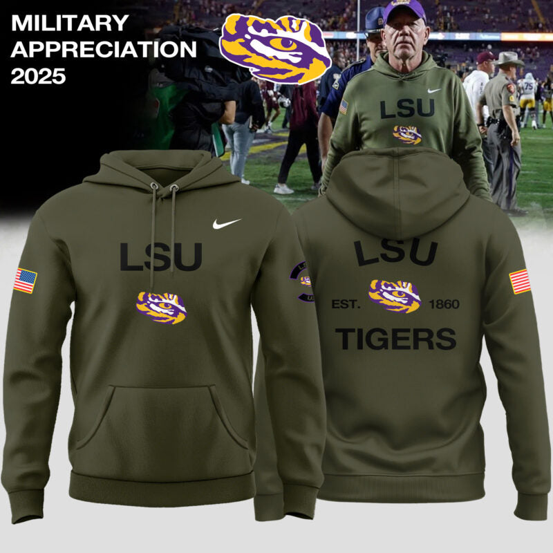 _ LSU Tigers  Military Appreciation 2025 Special Hoodie