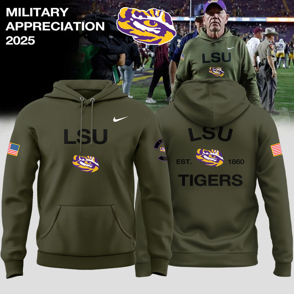 _ LSU Tigers  Military Appreciation 2025 Special Hoodie