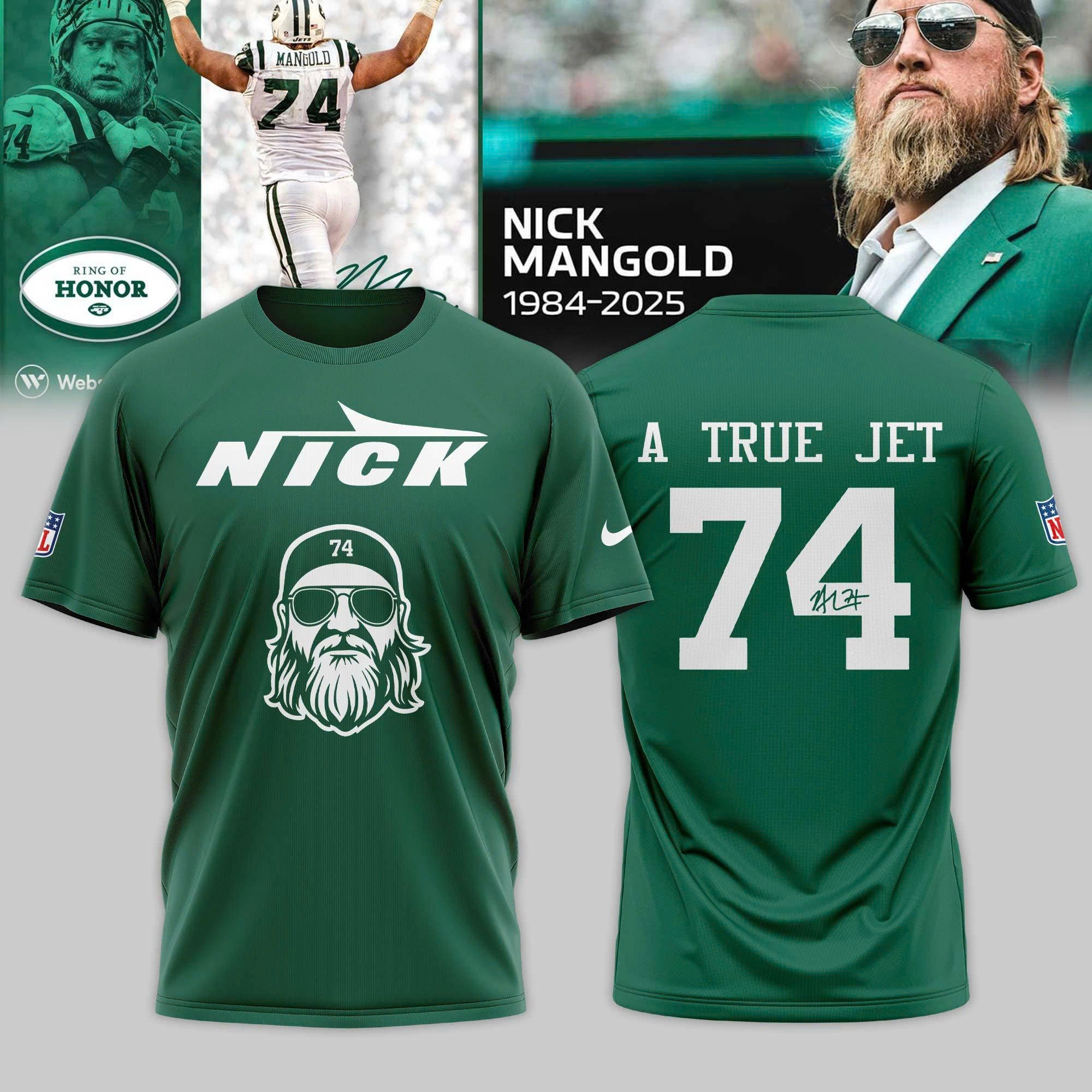 _"74" A True Jet Nick Mangold Limited Edition T-Shirt