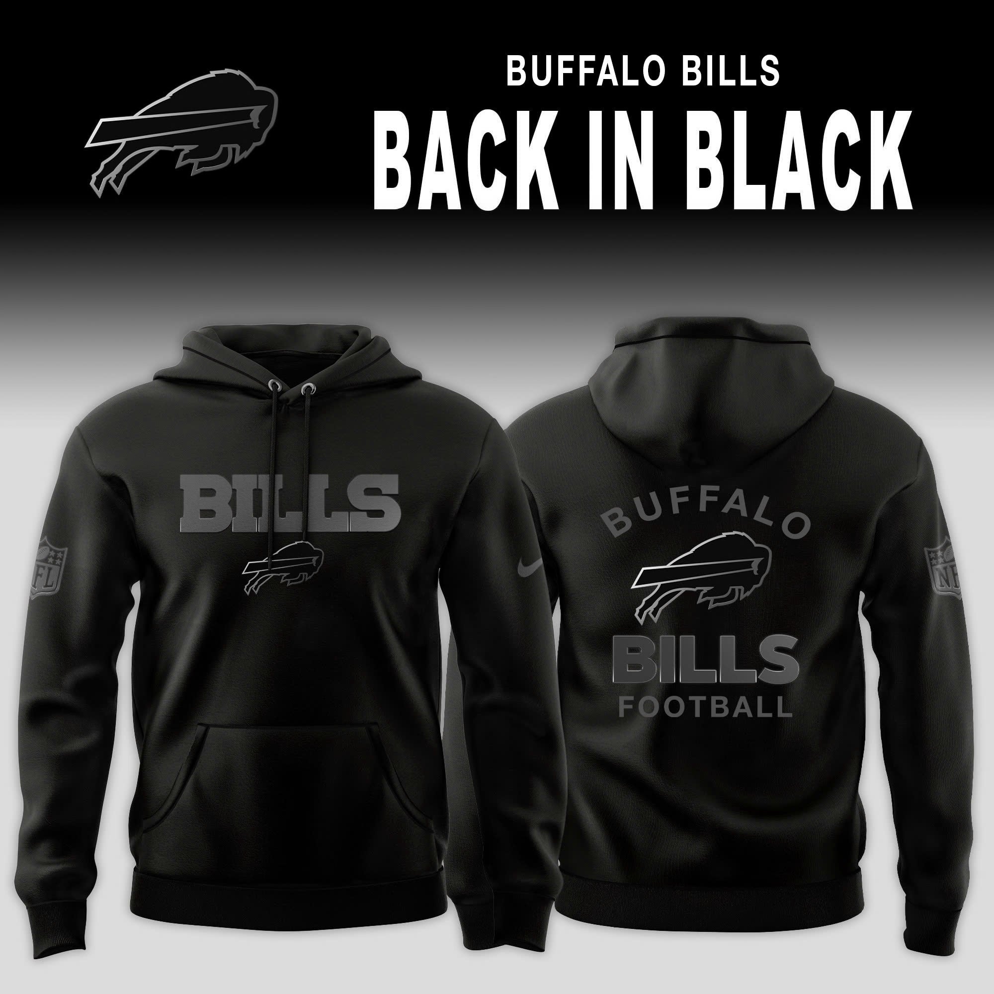 _ .Buffalo Bills 2025 Back In Black Special Edition Hoodie