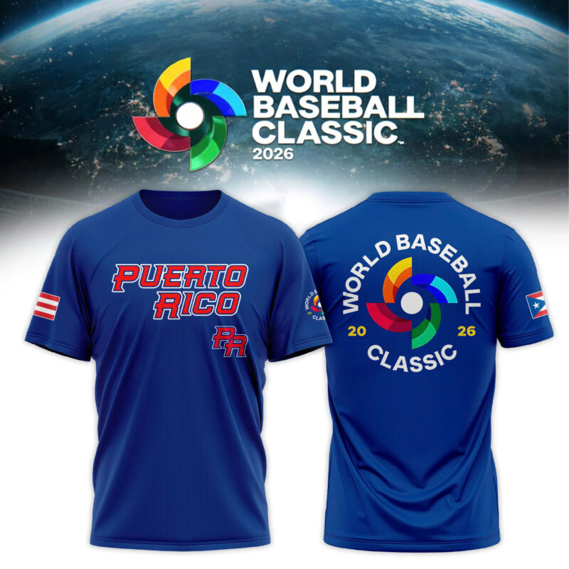 Team Puerto Rico 2026 World Baseball Classic Special Edition Baseball T-Shirt Blue