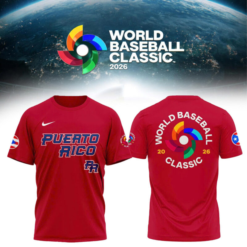 Team Puerto Rico 2026 World Baseball Classic Special Edition Baseball T-Shirt Red