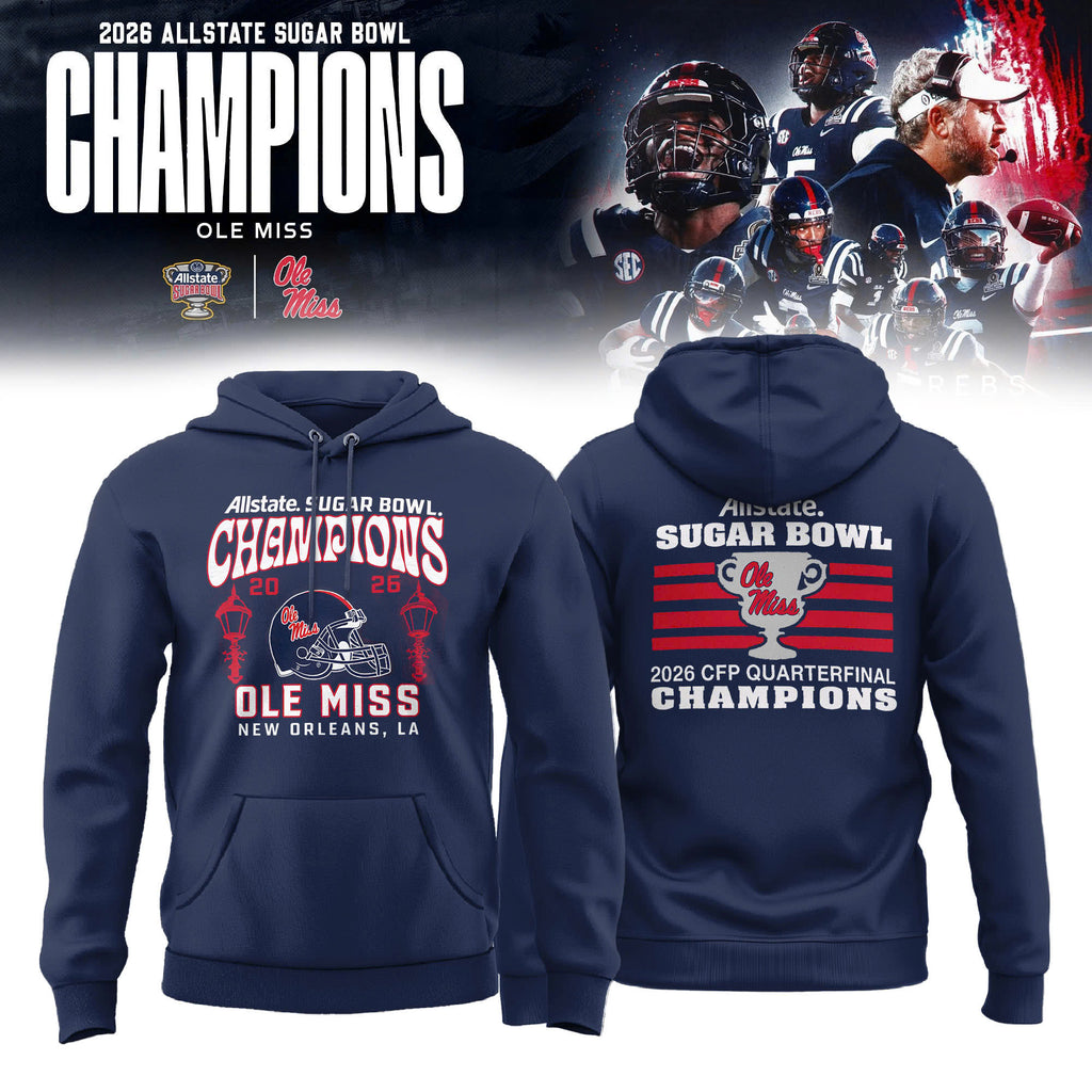 _ Ole Miss Rebels 2026 Sugar Bowl Champions Special Edition Blue Hoodie