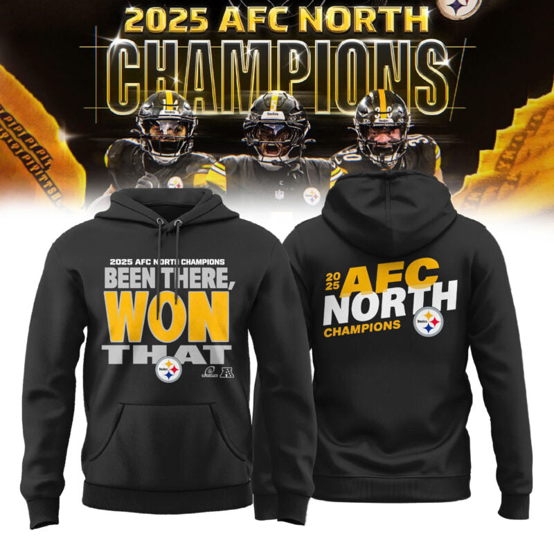 _ Pittsburgh Steelers 2025 AFC North Division Champions Locker Room Hoodie