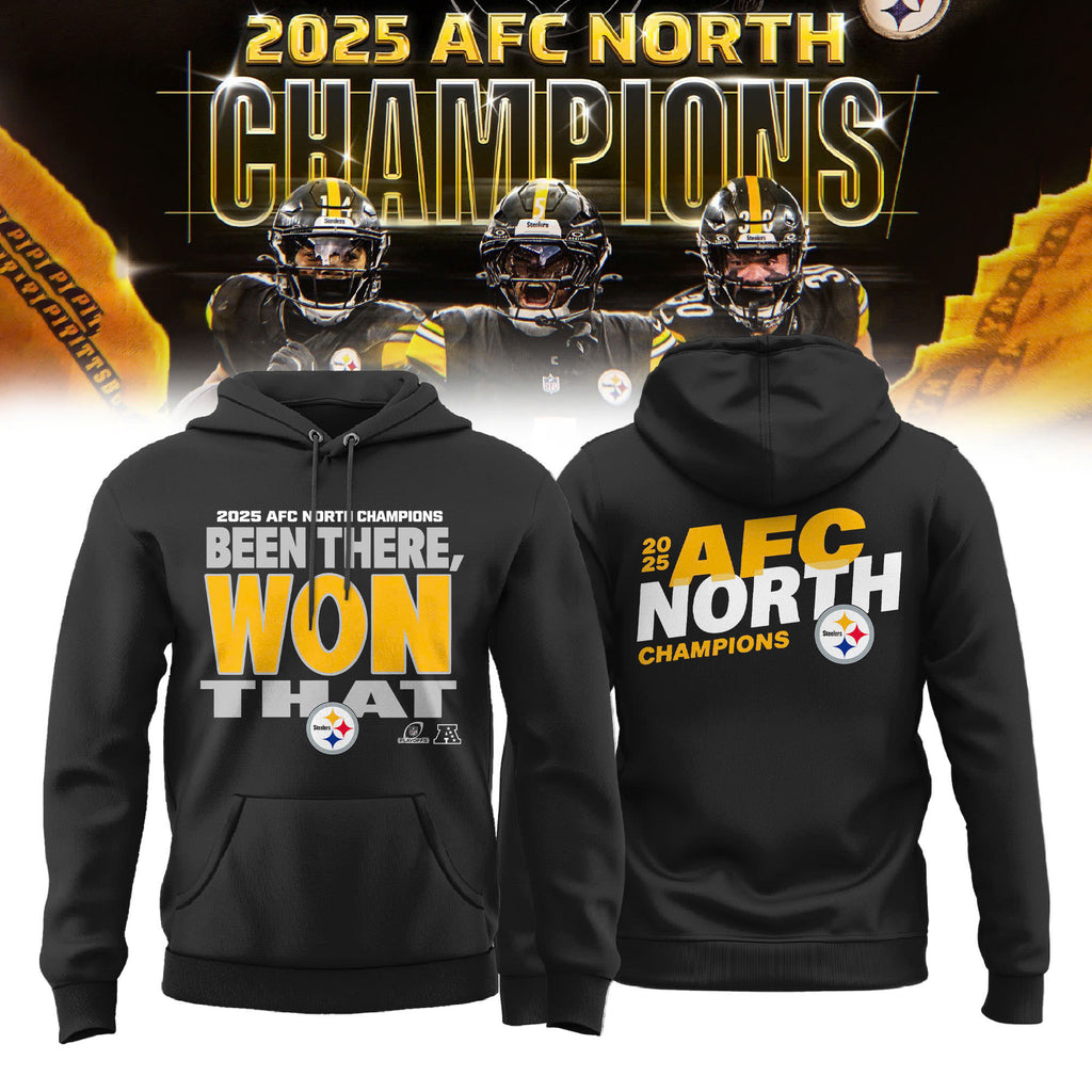 _ Pittsburgh Steelers 2025 AFC North Division Champions Locker Room Hoodie