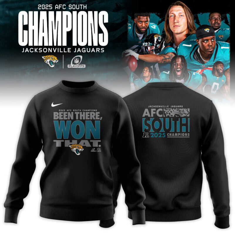 Jacksonville Jaguars 2025 AFC South Division Champions Locker Room Sweatshirt