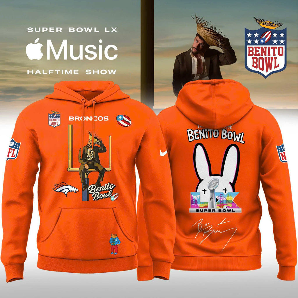 _ Denver Broncos x Bad Bunny 2026 Super Bowl LX Halftime Show Special Edition Hoodie