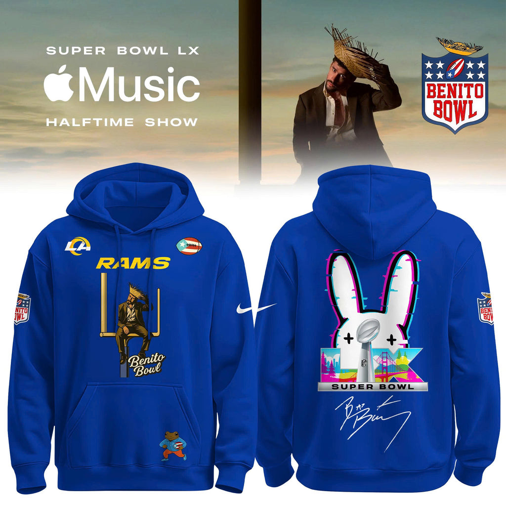 _ ..Los Angeles Rams x Bad Bunny Super Bowl LX The Halftime Show Special Edition Hoodie