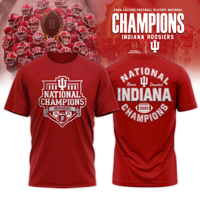 _ Indiana Hoosiers College Football Playoff 2025 National Champions T-Shirt Red
