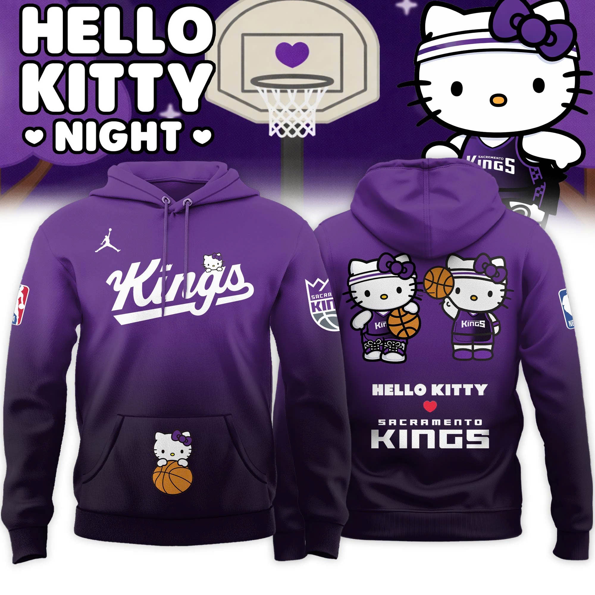 _ Sacramento Kings x Hello Kitty Night 2026 Special Edition Hoodie