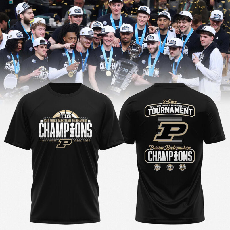 Purdue 2026 BIG Ten Men's Basketball Tournament Champions Locker Room T-shirt