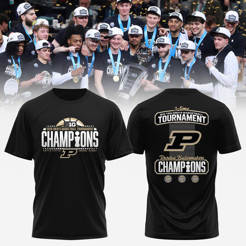 Purdue 2026 BIG Ten Men's Basketball Tournament Champions Locker Room T-shirt
