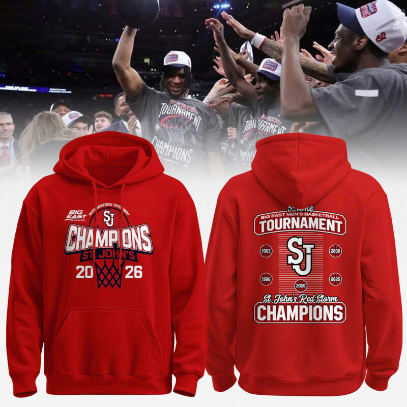 St. John's 2026 Big East Men's Basketball Tournament Champions Hoodie