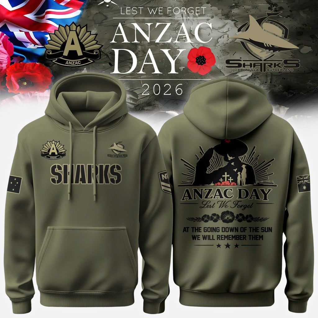 Cronulla-Sutherland Sharks Anzac Day Hoodie