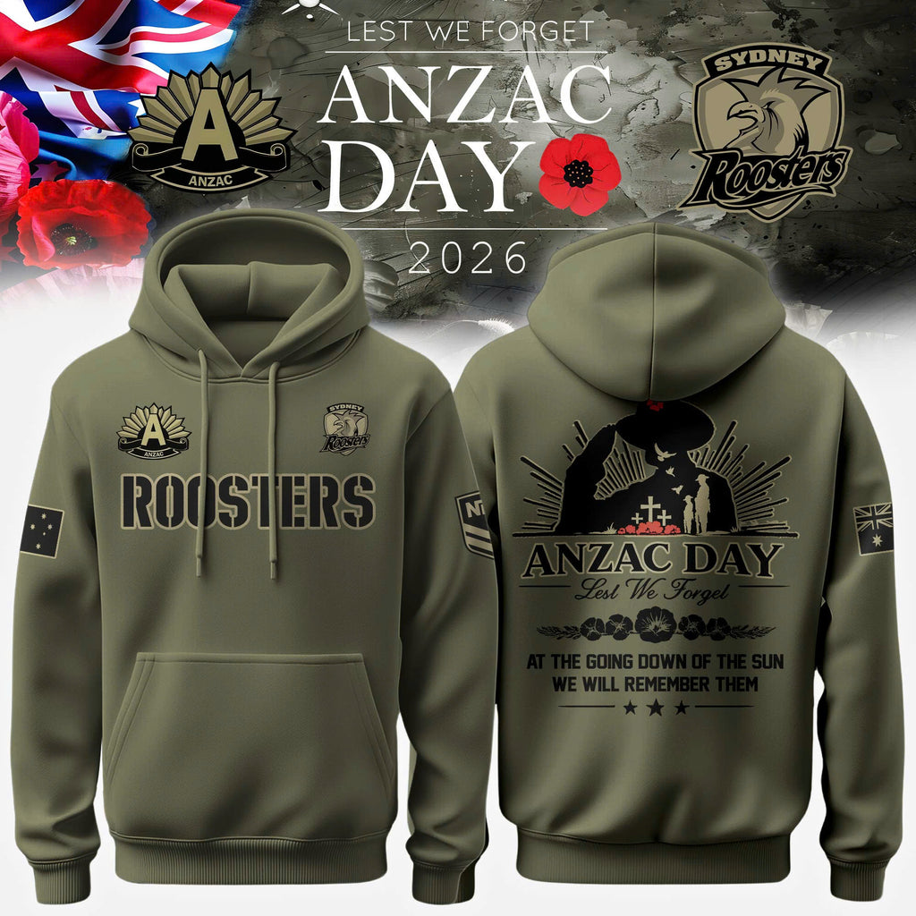 Sydney Roosters Anzac Day Hoodie