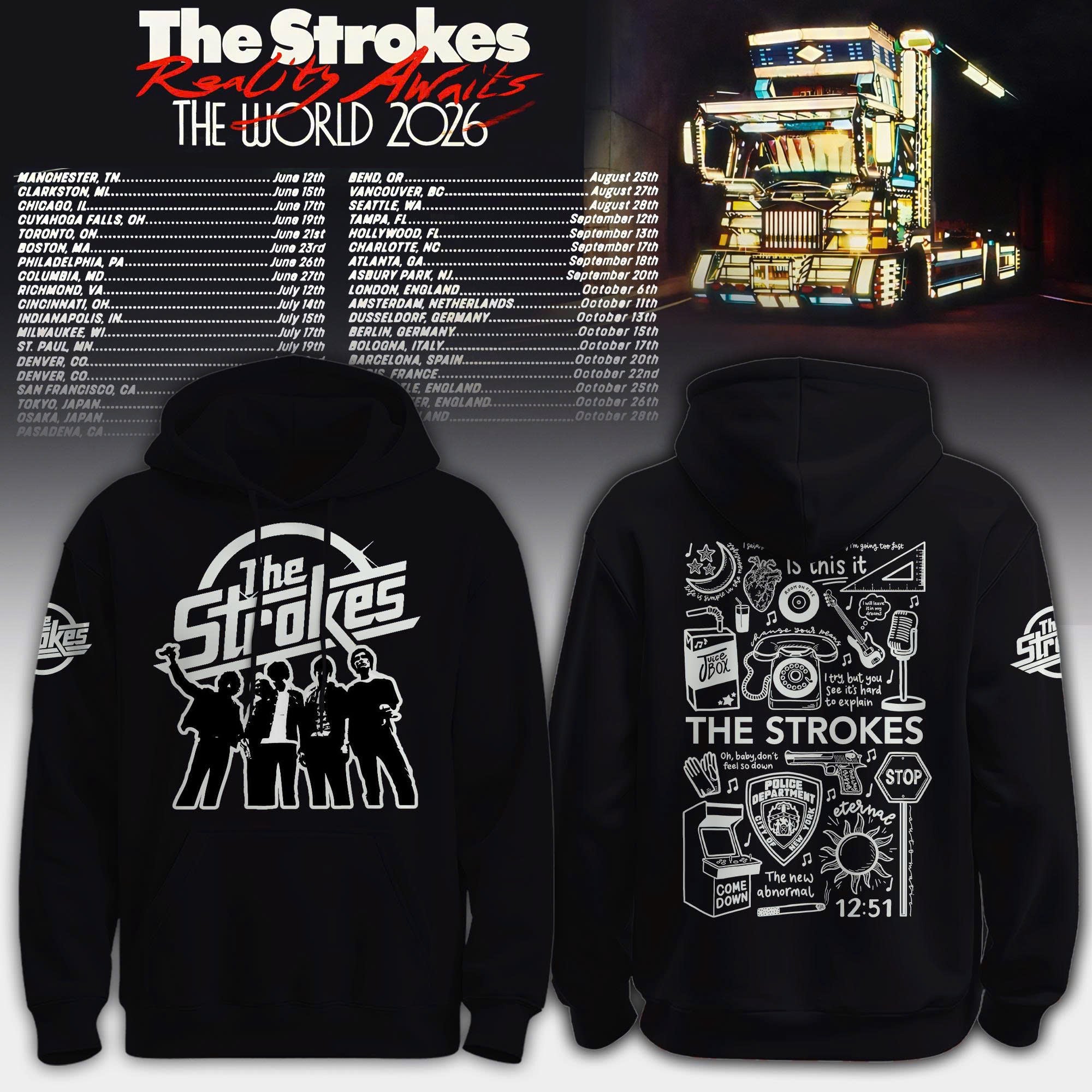 _The Strokes Reality Awaits Tour 2026 Hoodie