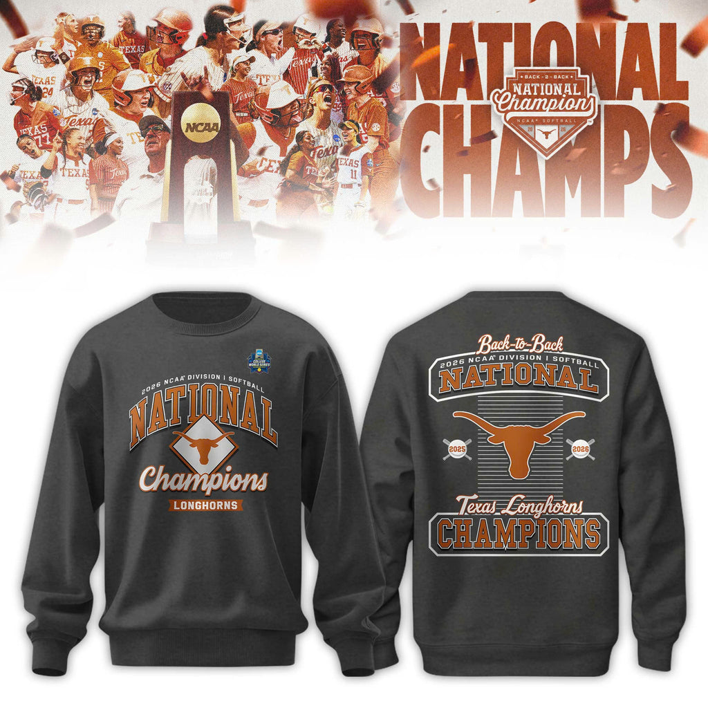 Texas Longhorns 2026 NCAA Softball Women's College World Series National Champions Locker Room Limited Edition Sweatshirt