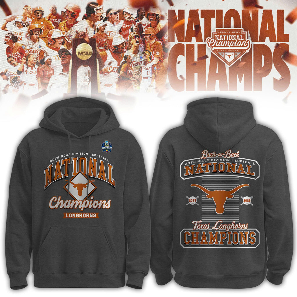 Texas Longhorns 2026 NCAA Softball Women's College World Series National Champions Locker Room Limited Edition Hoodie