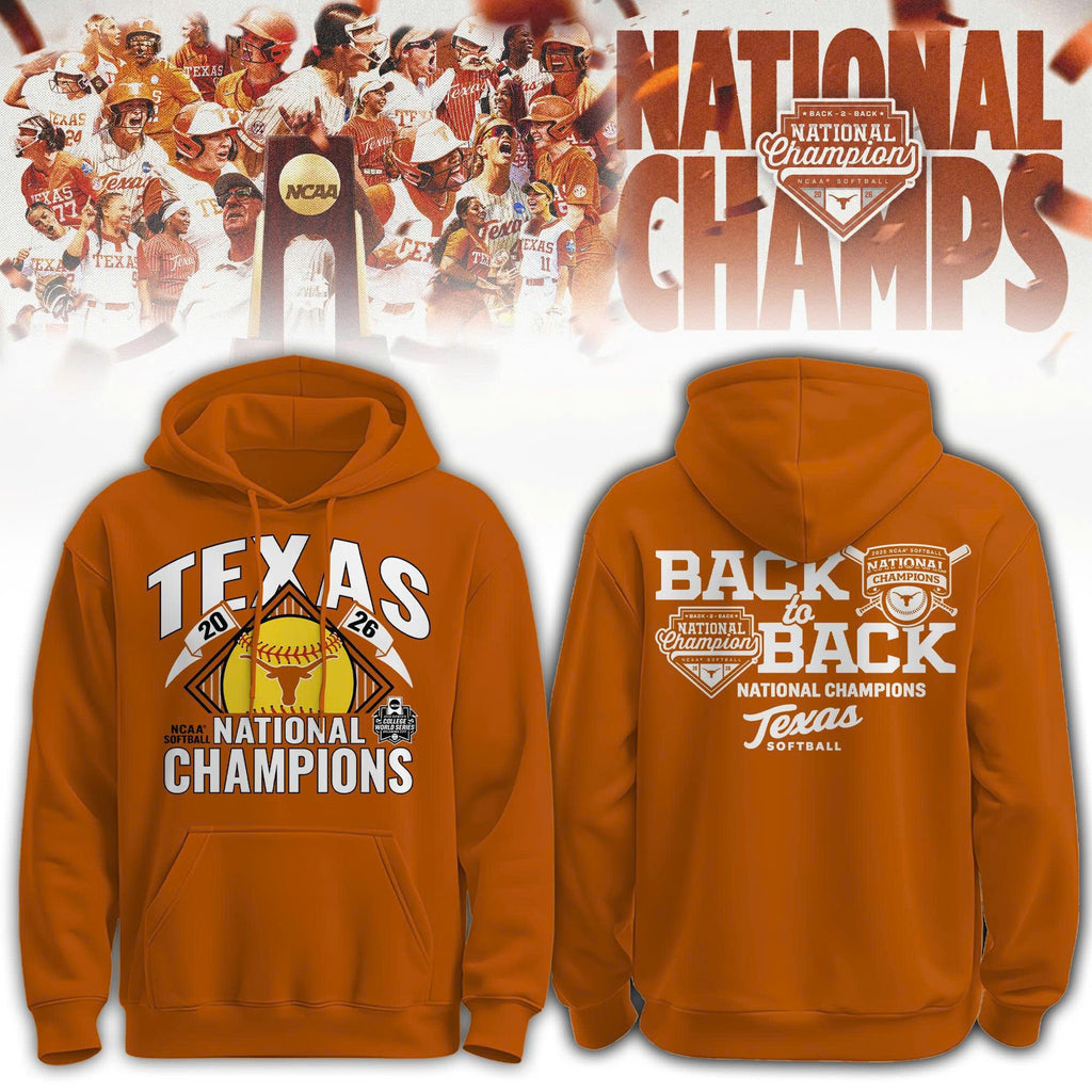Texas Longhorns 2026 NCAA Softball Women's College World Series National Champions Limited Edition Hoodie
